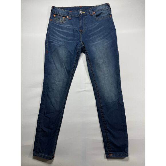True Religion Women's Jennie Curvy Mid Rise Skinny Stretch Jeans - Size 32x29 - Picture 1 of 6